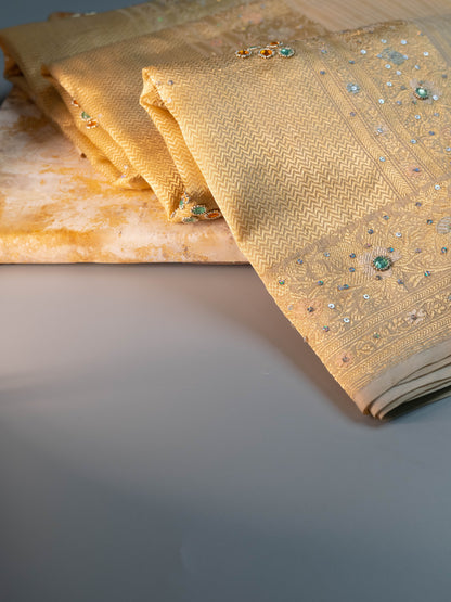 Kamodini - Golden Tissue Silk Banarasee Saree