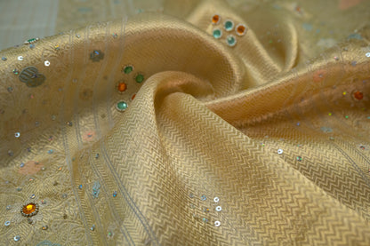 Kamodini - Golden Tissue Silk Banarasee Saree