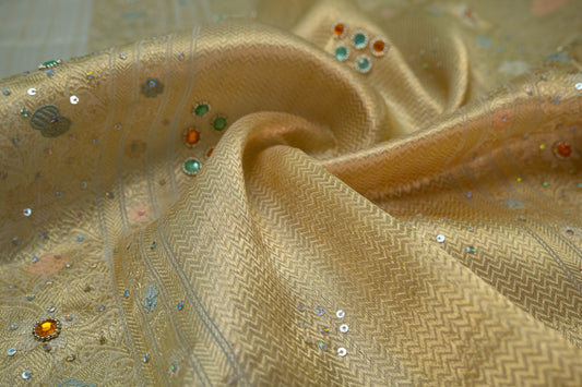 Kamodini - Golden Tissue Silk Banarasee Saree
