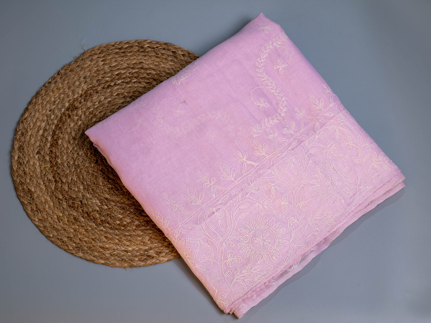 Haripriya - Tepchi Pure Cotton Lucknowi Chikankari Saree