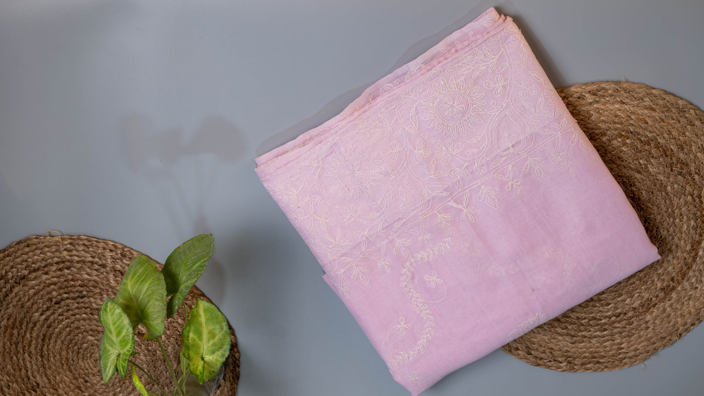 Haripriya - Tepchi Pure Cotton Lucknowi Chikankari Saree
