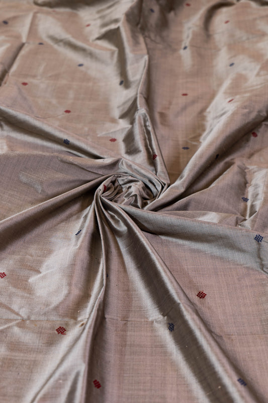 Guletura~ Steel Grey Pure Silk Saree with Elaborate Woven Palla – A Handloom Treasure from Odisha