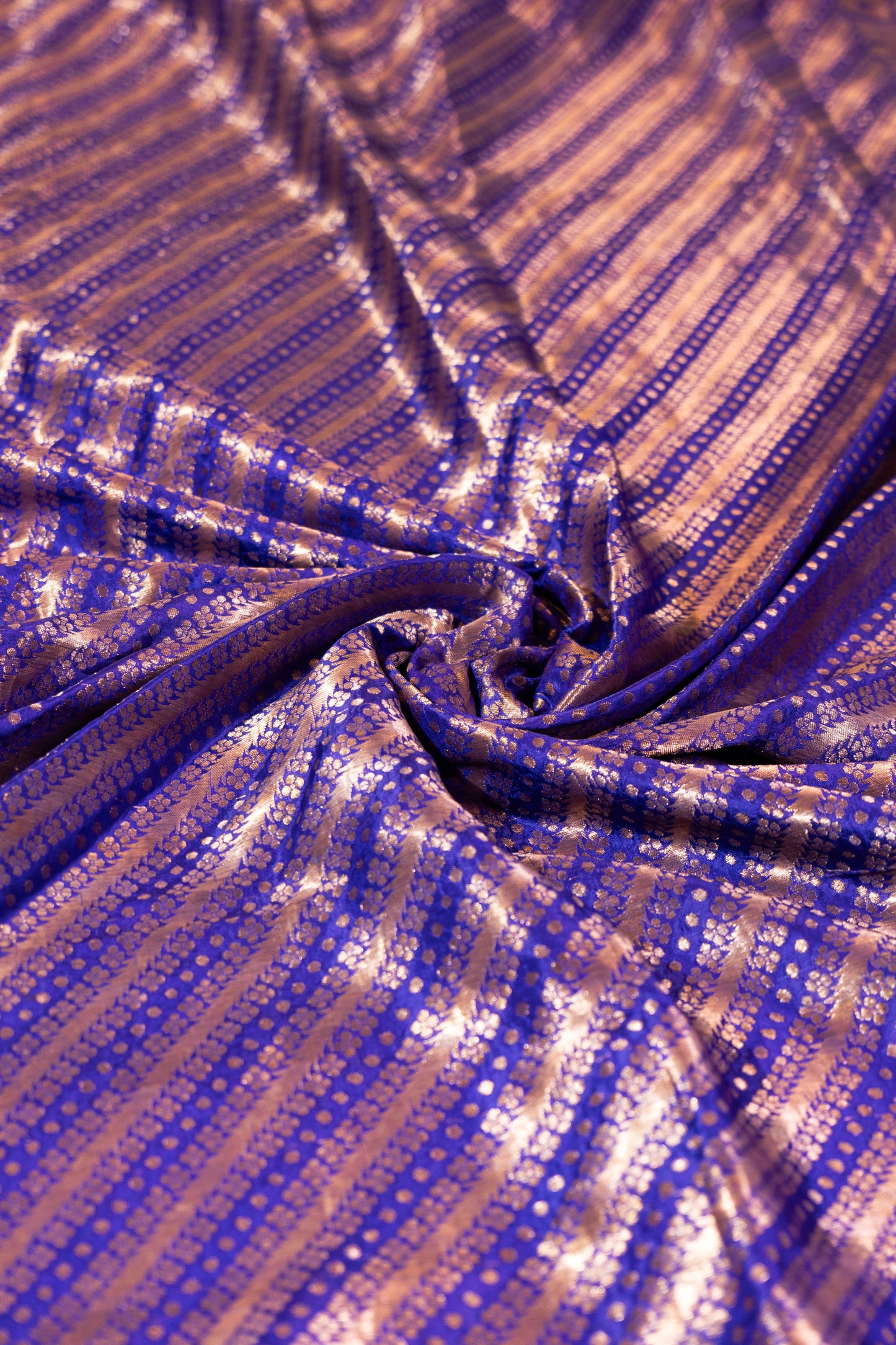 Kaaktundi~ Dark Purple Kora Organza Banarasi Saree – Sheer Elegance from Varanasi’s Looms