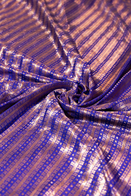 Kaaktundi~ Dark Purple Kora Organza Banarasi Saree – Sheer Elegance from Varanasi’s Looms