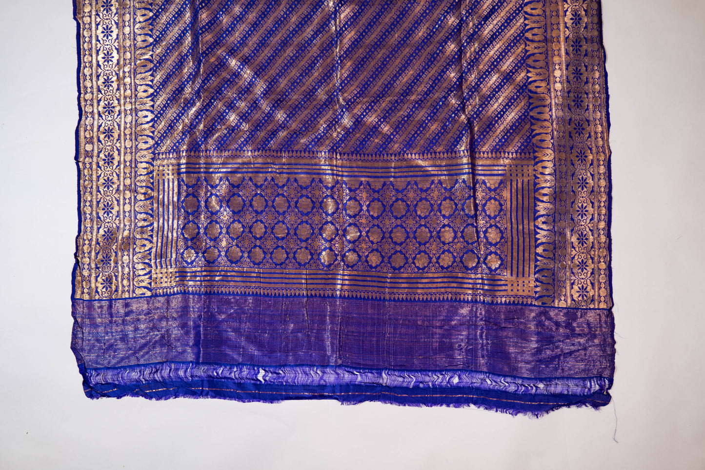 Kaaktundi~ Dark Purple Kora Organza Banarasi Saree – Sheer Elegance from Varanasi’s Looms