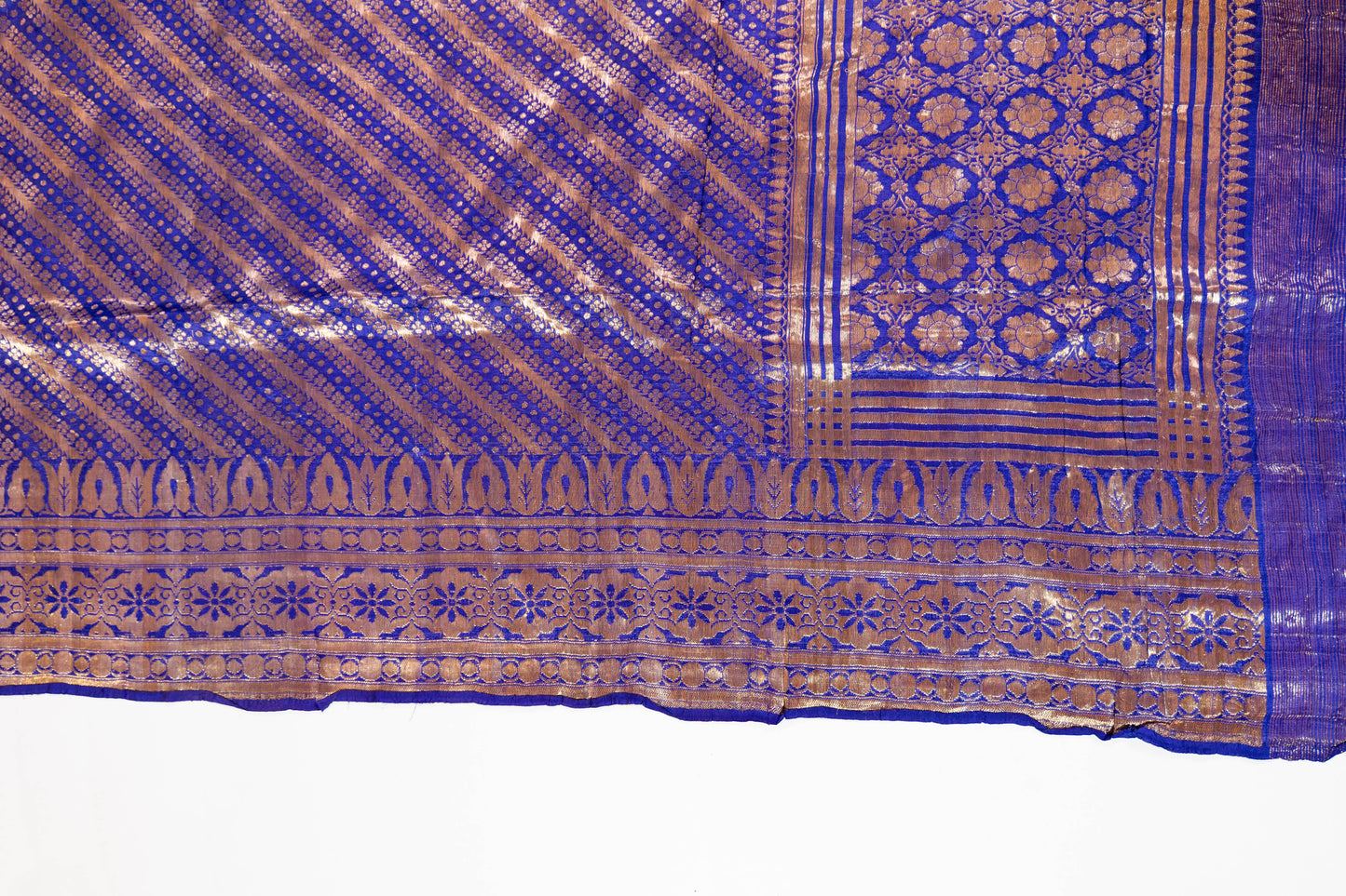 Kaaktundi~ Dark Purple Kora Organza Banarasi Saree – Sheer Elegance from Varanasi’s Looms