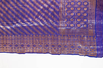 Kaaktundi~ Dark Purple Kora Organza Banarasi Saree – Sheer Elegance from Varanasi’s Looms