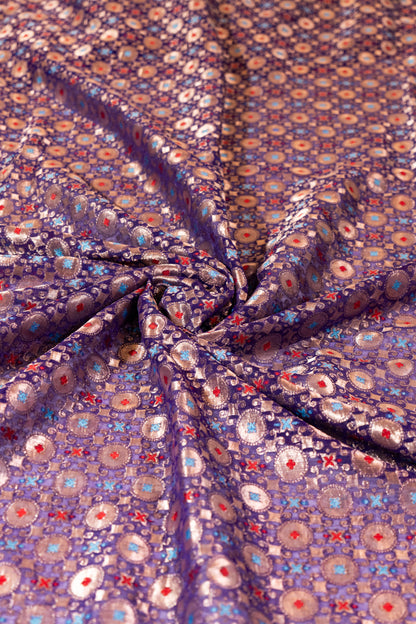 Purple Pure Katan Silk Banarasi Saree – A Regal Weave from Varanasi