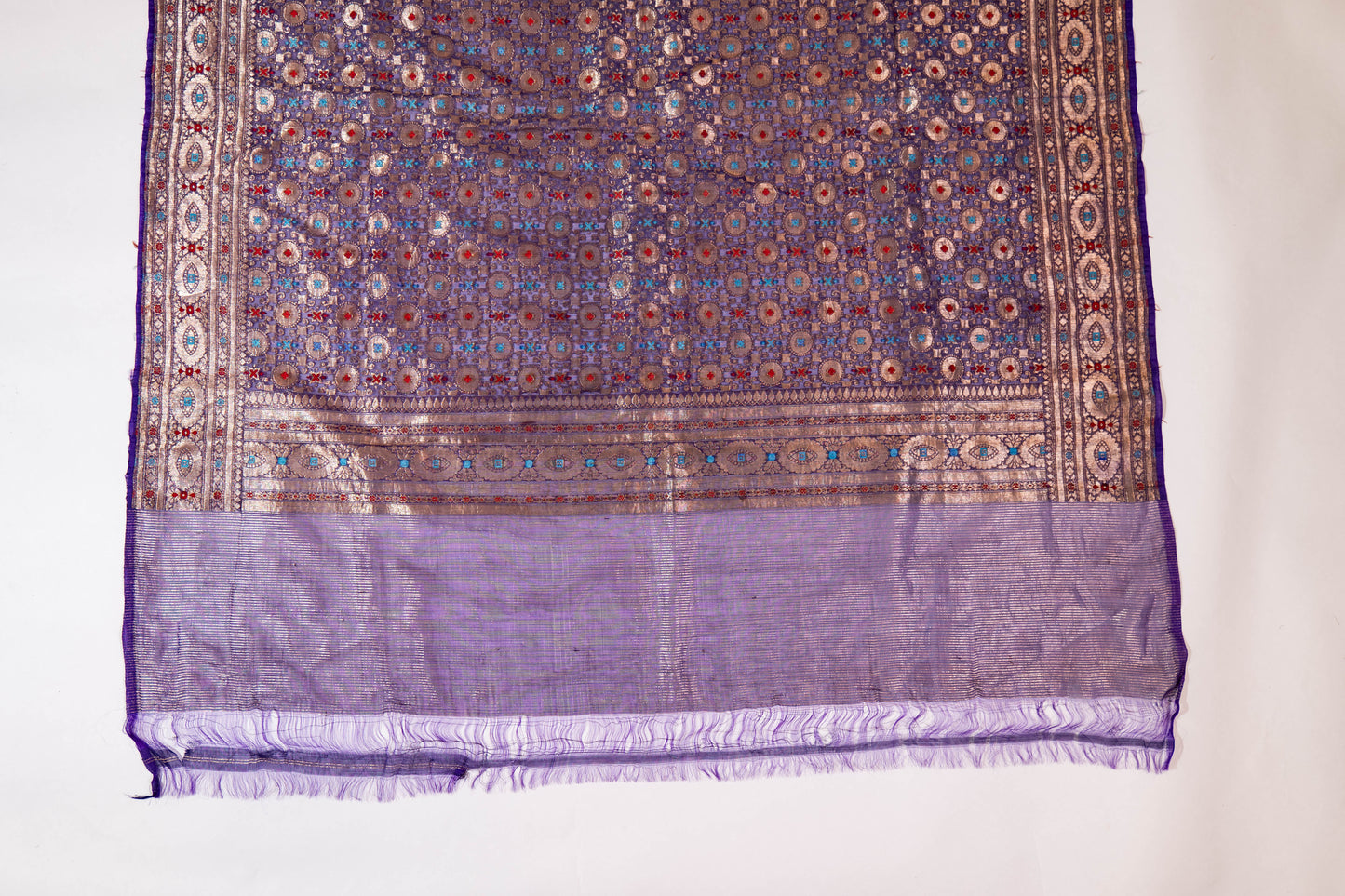 Purple Pure Katan Silk Banarasi Saree – A Regal Weave from Varanasi