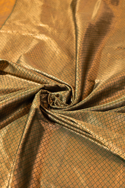 Kaner~ Forest Green Pure Silk Brocade Kanjivaram Saree – Handwoven Grandeur from Tamil Nadu