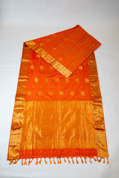 Gulmohar~ Pure Silk Vanasingaram Kanjivaram Saree – Animal Motif Weave from Tamil Nad