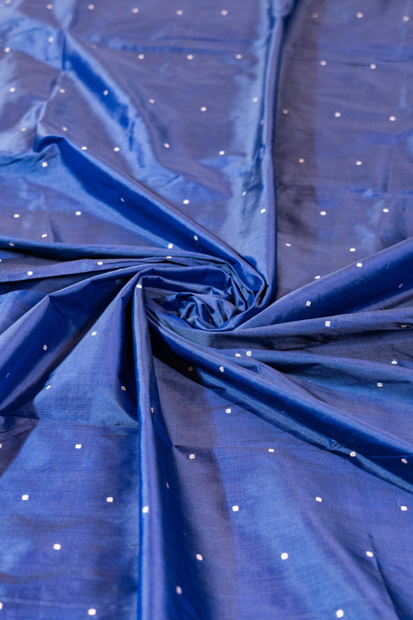 Nelkamal~ Pure Silk Single Ikkat Saree in Steel Grey with Ultramarine Blue – A Contemporary Classic