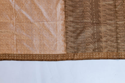 Kaamlata~ Pure Silk Himroo Saree in Cream – A Regal Weave from Aurangabad