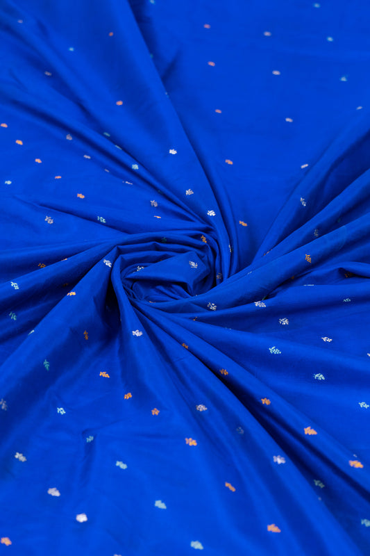 Saanvi~ Banarasi Mulberry Silk Saree with Meenakari Weave