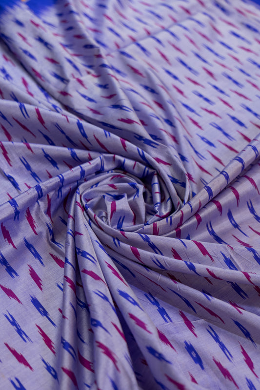 Aarohi~ Lilac & Purple Pochampally Pure Silk Saree