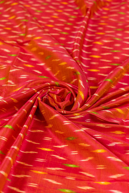 Aadwita~ Cerise Pink & Greenish Blue Pochampally Pure Silk Saree