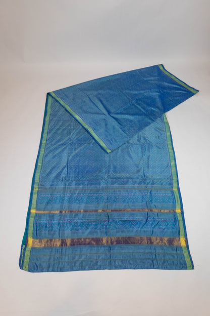 Nakshatra~ Periwinkle Blue Patola Pure Silk Saree