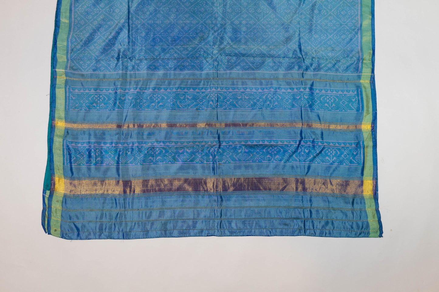 Nakshatra~ Periwinkle Blue Patola Pure Silk Saree