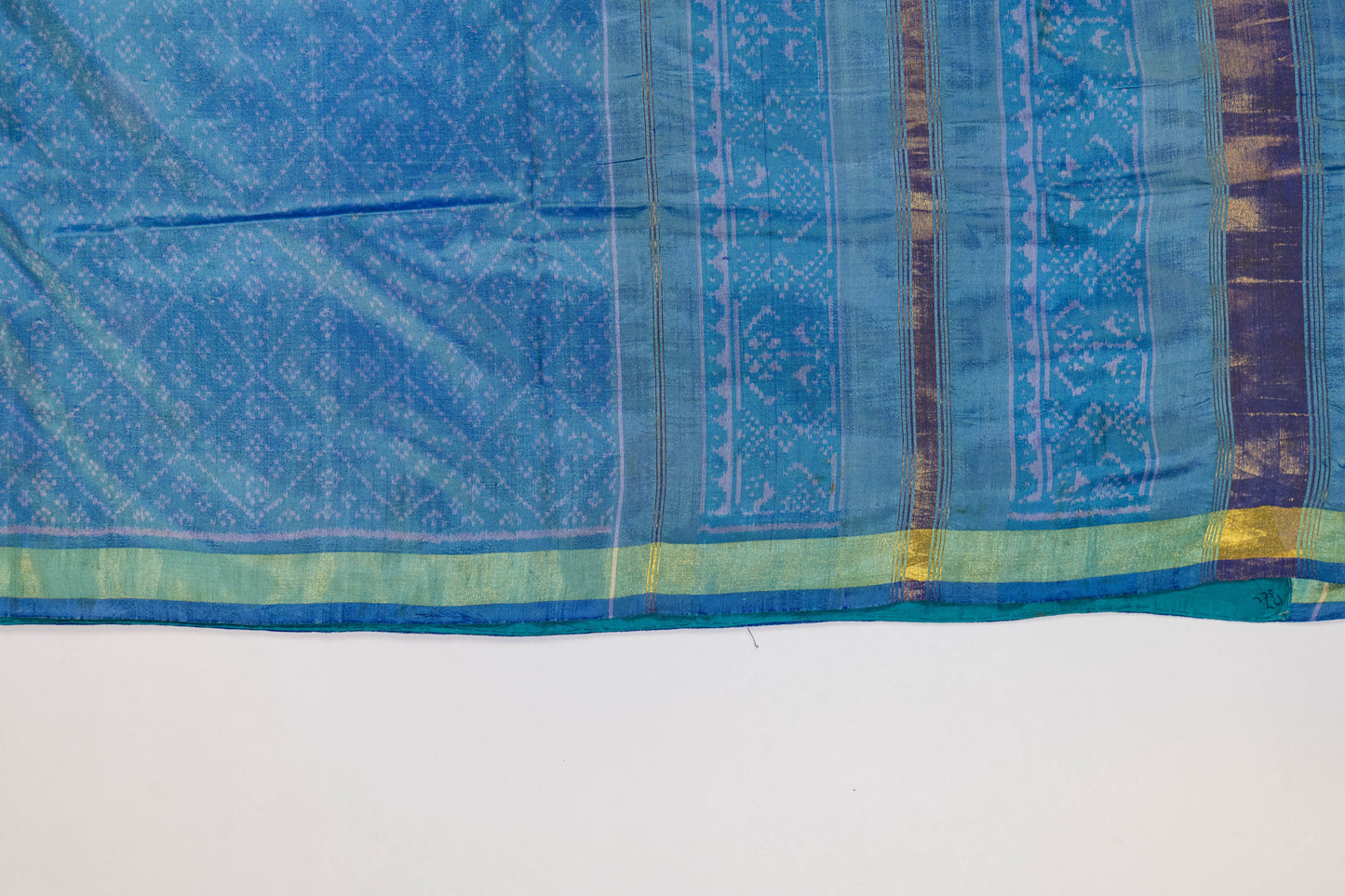Nakshatra~ Periwinkle Blue Patola Pure Silk Saree
