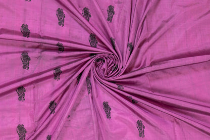 Nayana~ Mauvish Pink Baluchari Pure Silk Saree