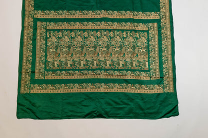 Satya~ Valkalam Green Pure Silk Handloom Saree