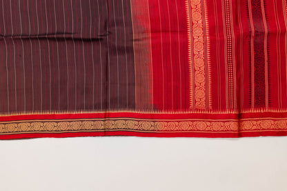 Aarti~ Vermillion & Maroon Korvai Kanjivaram
