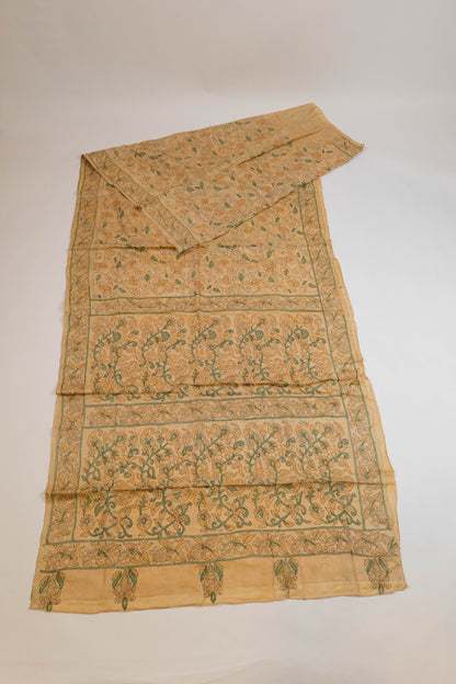 Amrapali~ Tussar Silk Kantha Saree from Bengal