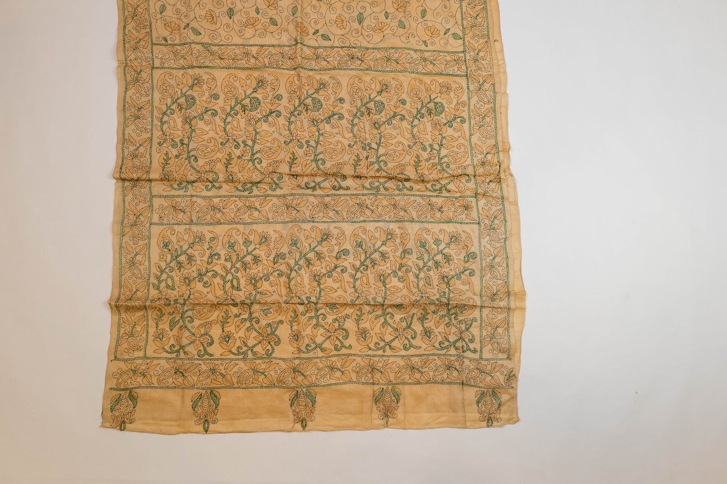Amrapali~ Tussar Silk Kantha Saree from Bengal