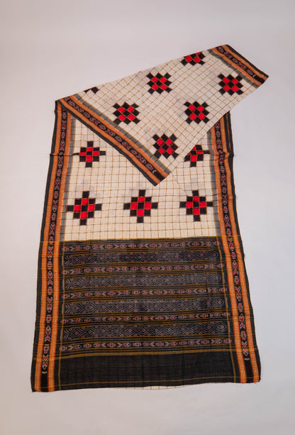 Jaapi~ Bichitrapuri Pure Cotton Saree – Odisha Heritage
