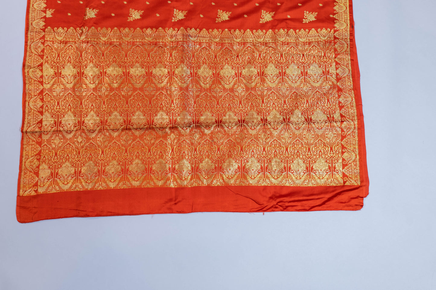 Aparaye~Rust & Golden Banarsee Saree