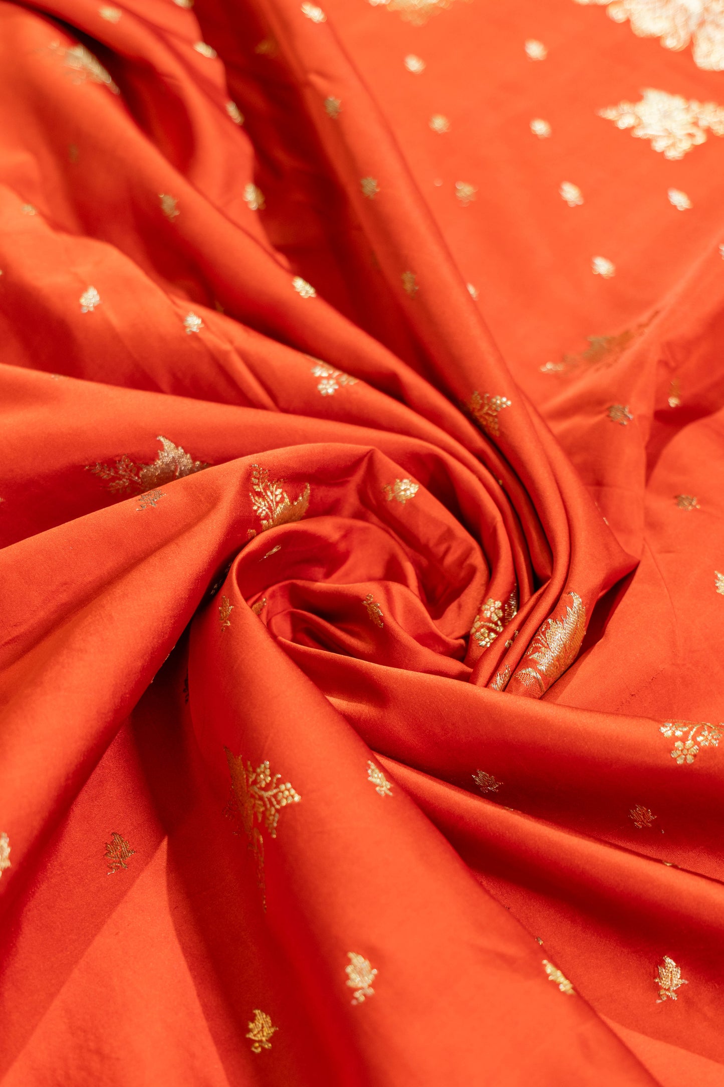 Aparaye~Rust & Golden Banarsee Saree