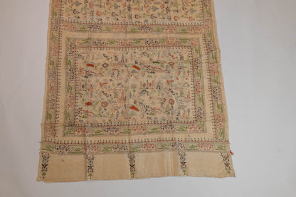 Aatmvaan~Kantha Pure Tussar Silk Saree