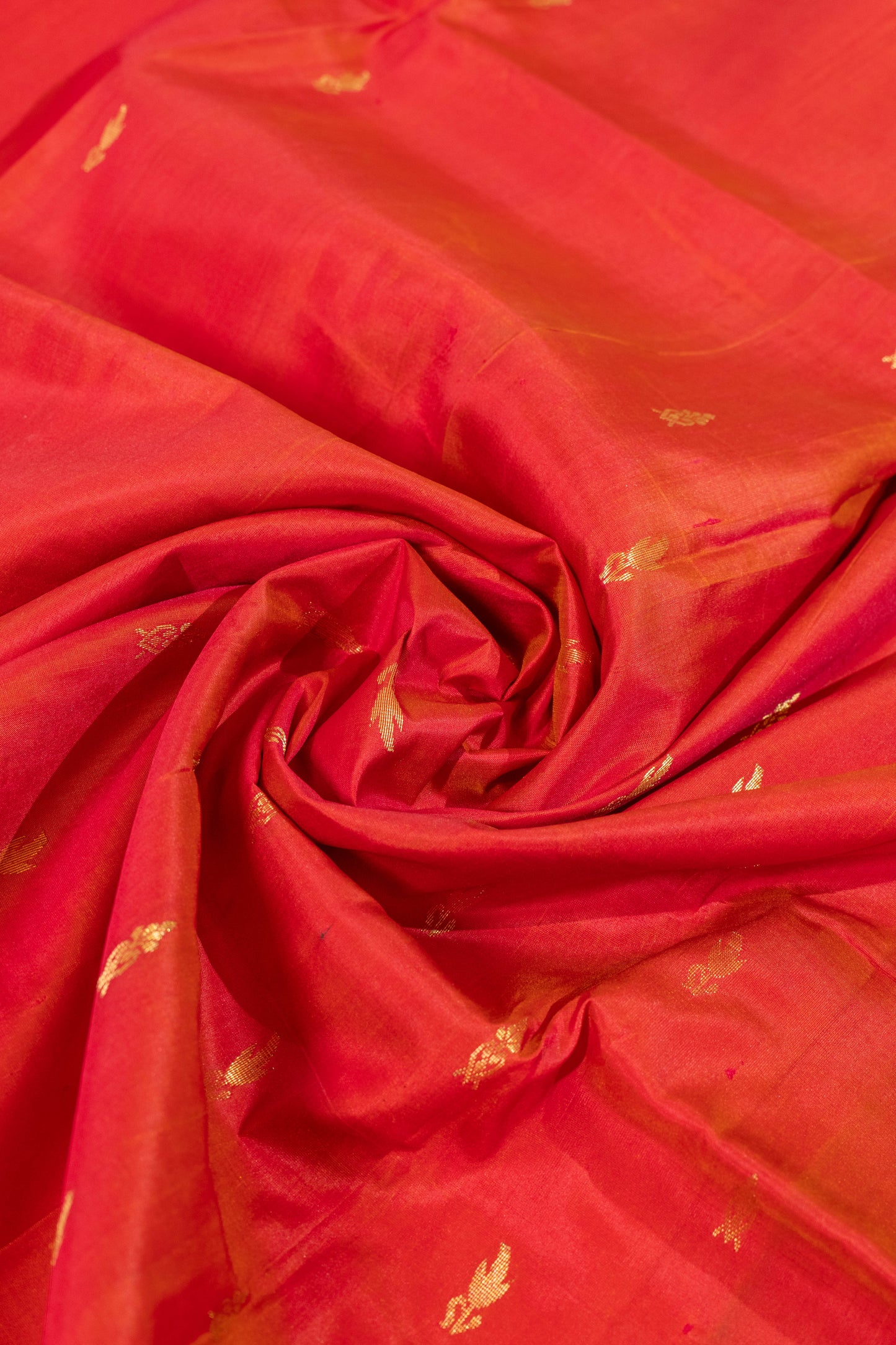Subhaga~Korvai Pure Silk Kanjivaram Saree Red Maroon