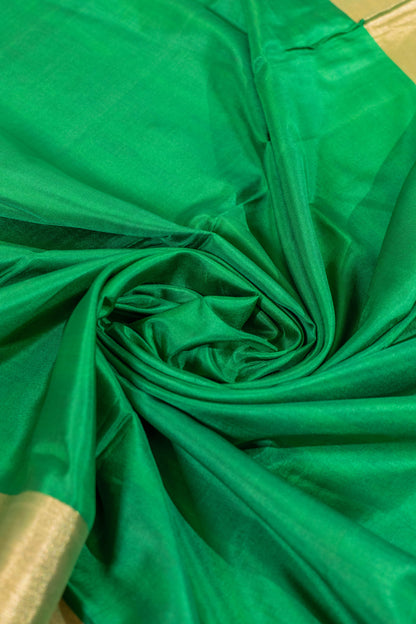 Durgamvidya~Green Golden Pure Silk Kanjivaram Saree