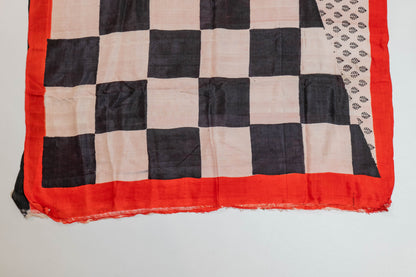 Durgdarini~Unused Pure Silk Saree Red White Black