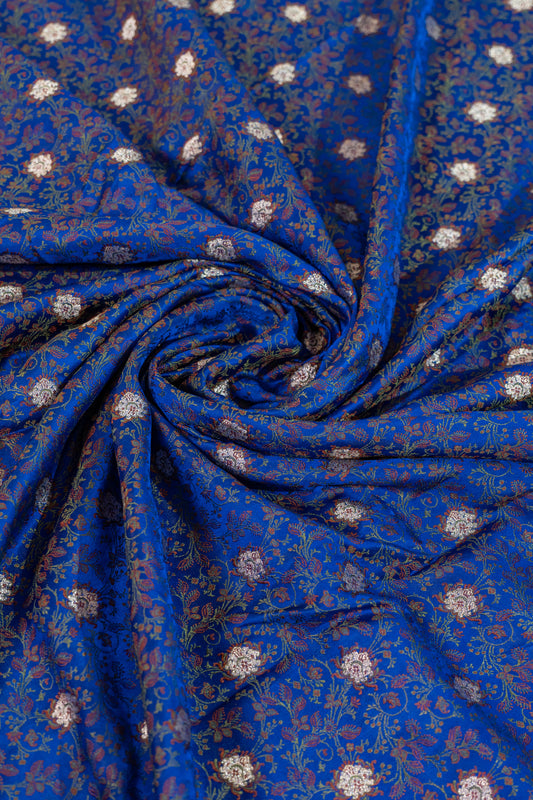 Hansa~Midnight Blue Kantha Saree