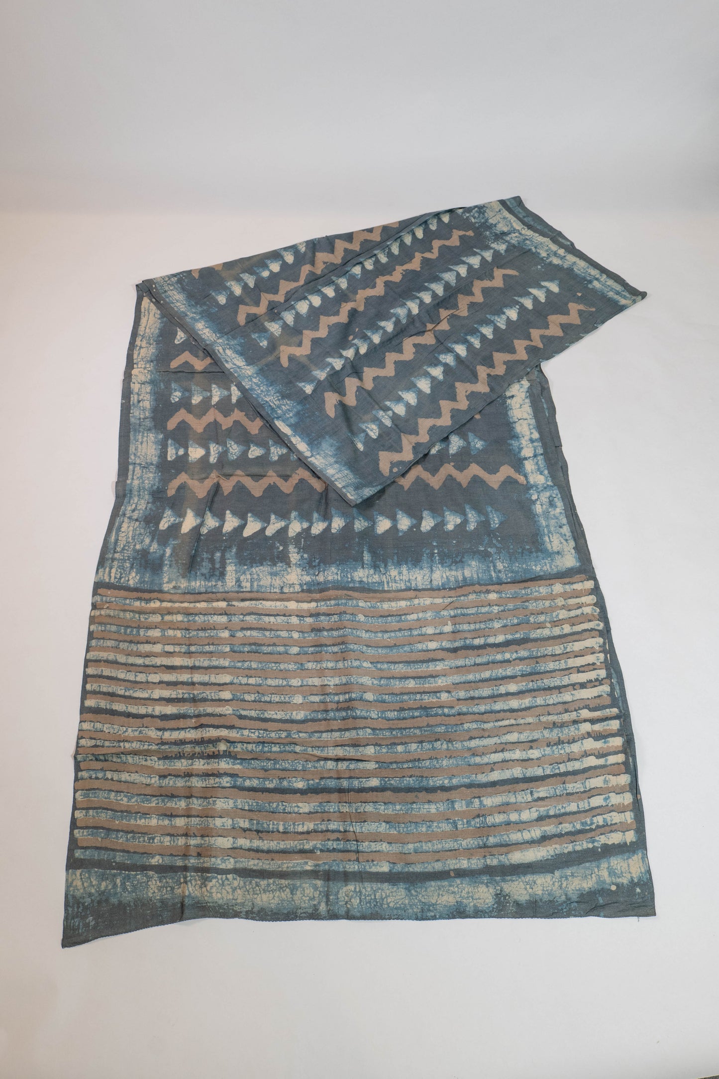 Anika~Ajrakh Pure Tussar Silk SAree