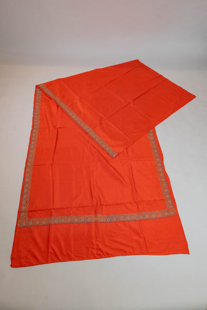 Esha~Vermillion Sozni Pure Silk Saree
