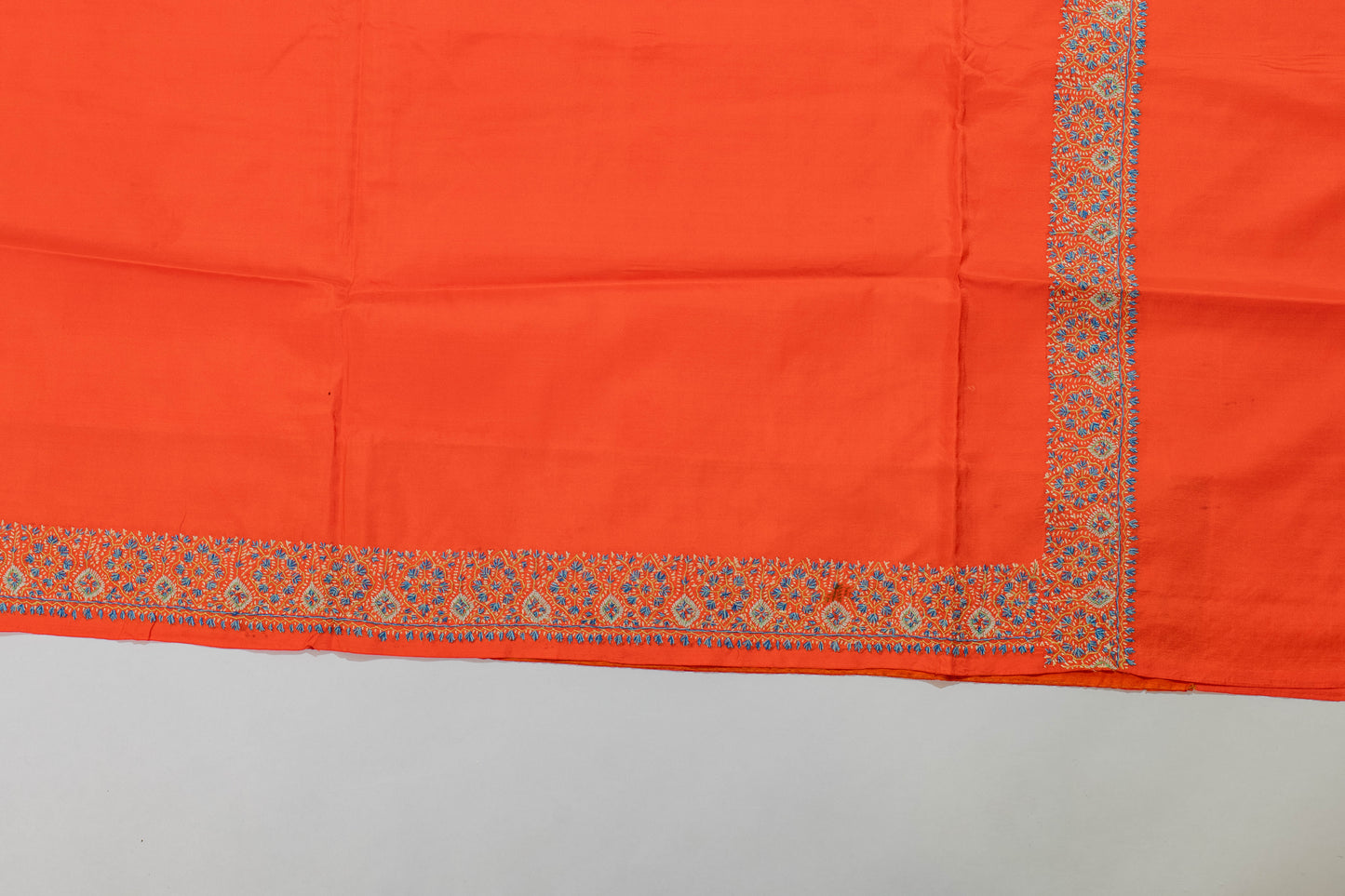Esha~Vermillion Sozni Pure Silk Saree