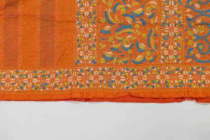 Shriya~Ochre Kantha Saree