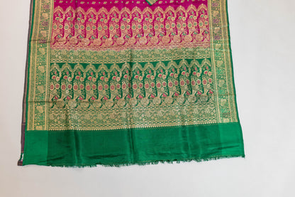 Bhavpreeta~Magenta Green Banarsee Saree