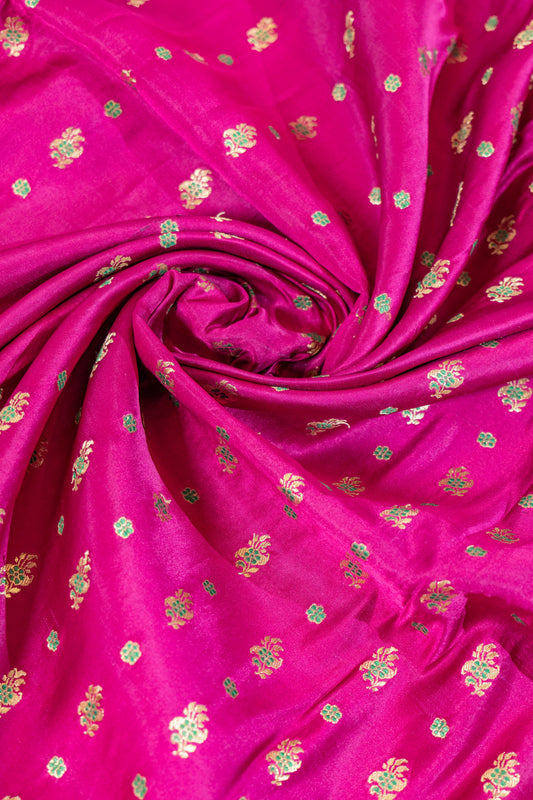Bhavpreeta~Magenta Green Banarsee Saree
