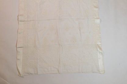 Jaya~White Lucknowi Chikankari Cotton Saree