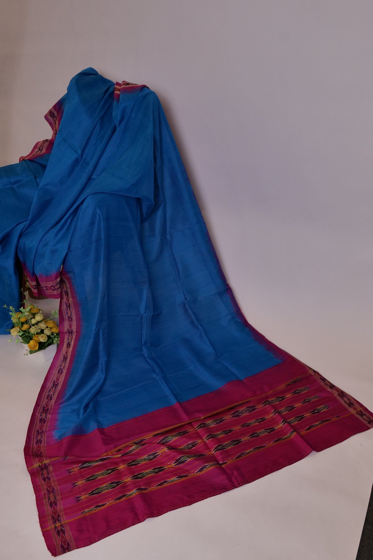 Neelotpala~Pochampally Blue Pink