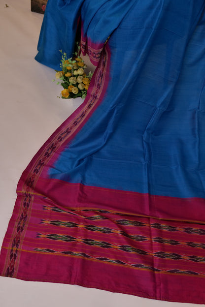 Neelotpala~Pochampally Blue Pink