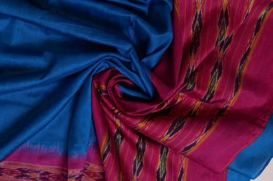 Neelotpala~Pochampally Blue Pink