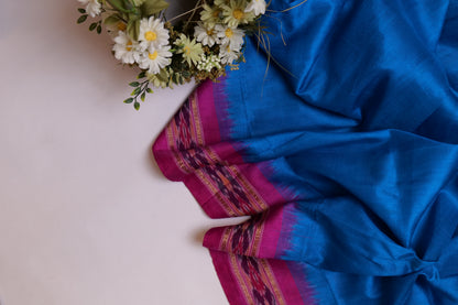 Neelotpala~Pochampally Blue Pink