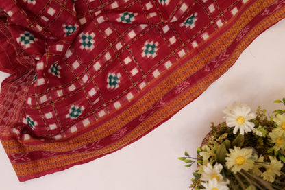 Tejas~Vintage Cotton Pasapalli Red & green