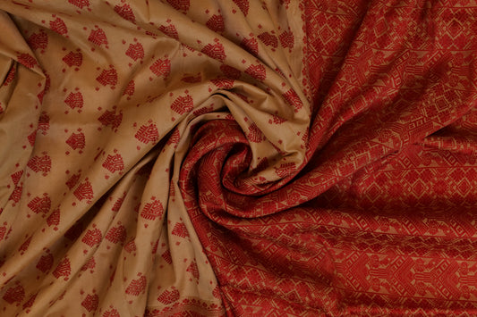 Arpana~Assam Mulberry Silk Chandan & Red
