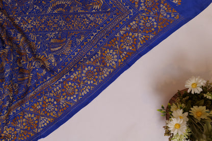 Aakash~Kantha Saree Blue